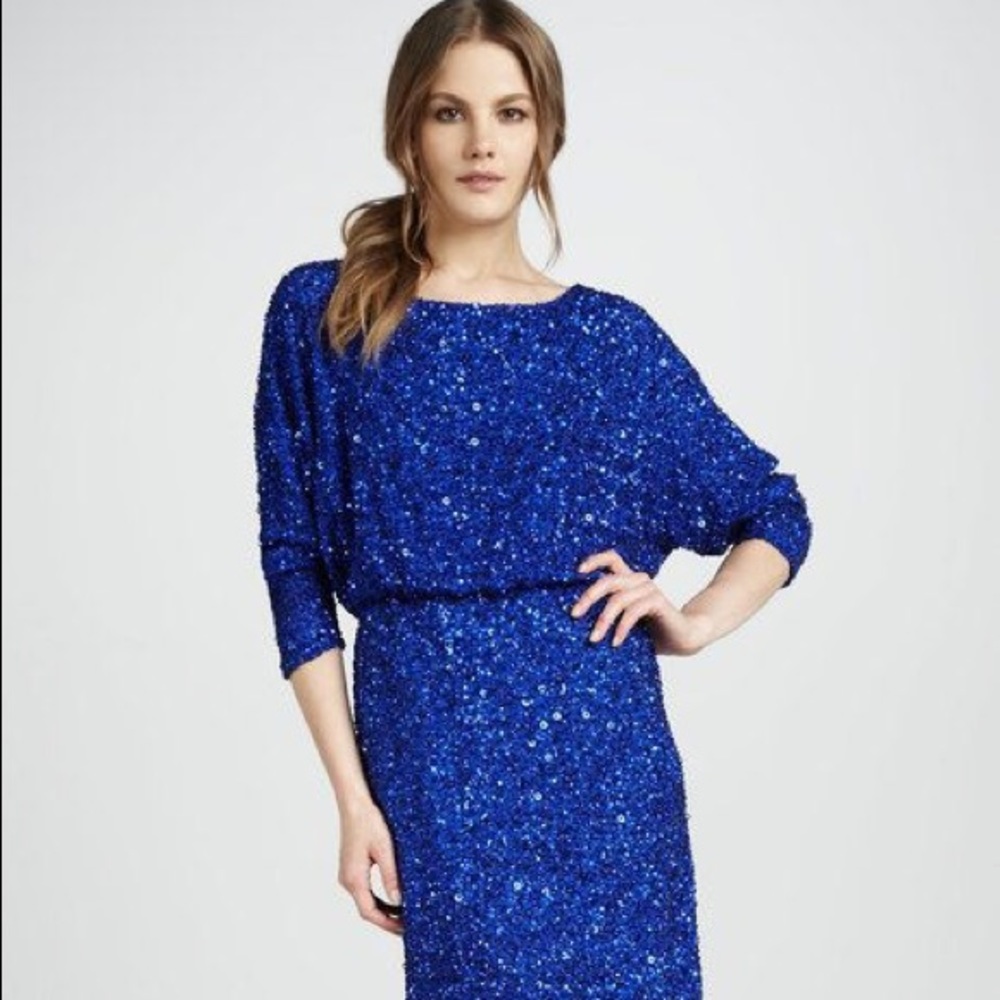 Alice + Olivia sequin silk dress worn 2x!